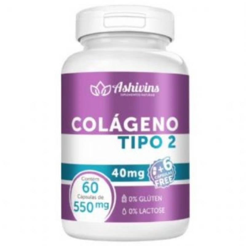 Colgeno Tipo II - Ashivins - 60 caps - 550 mg