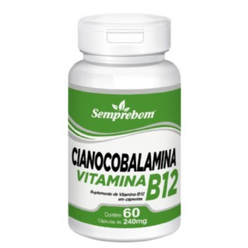 Cianocobalamina Vitamina B12  Semprebom  60 Cap. de 240 mg
