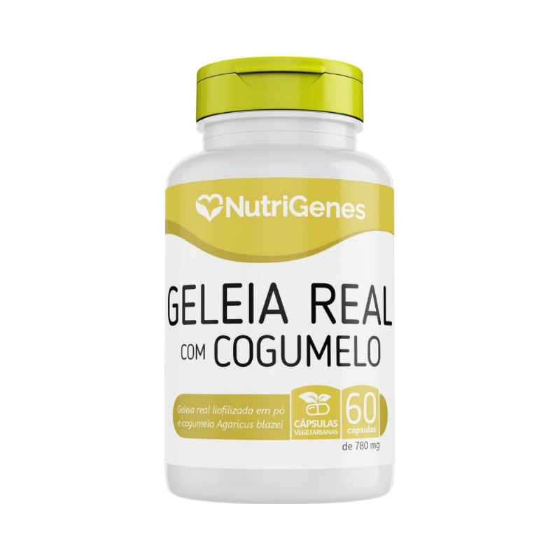 Geleia Real Com Cogumelo Puro  (60 Caps.)  Nutrigenes Premium