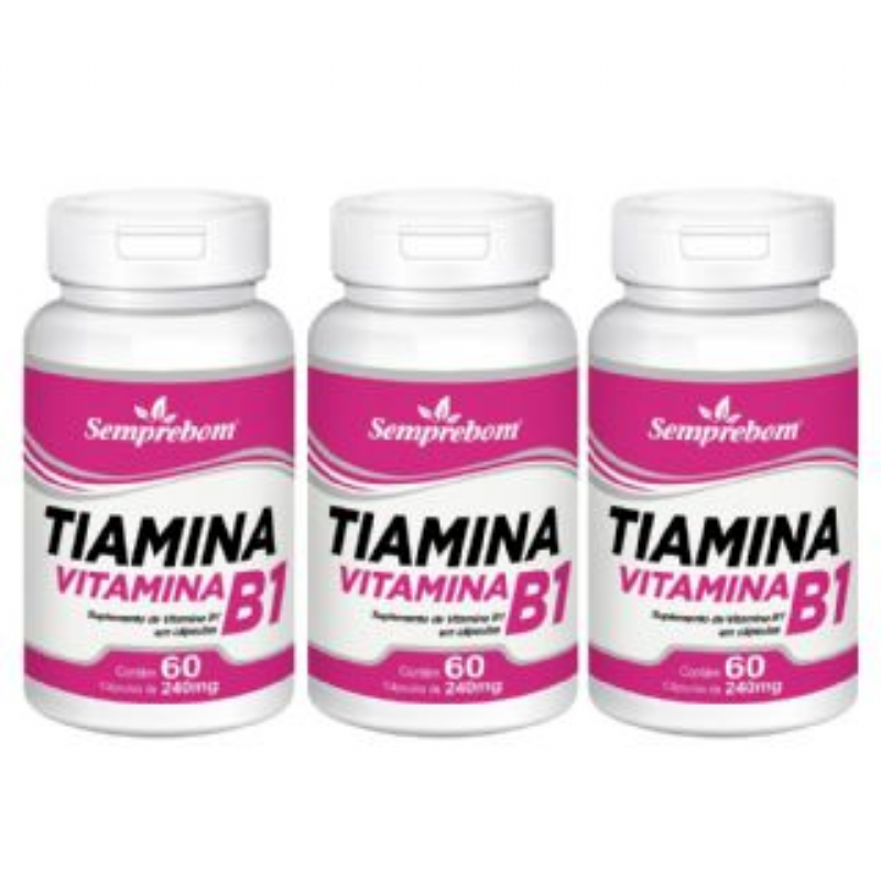 Tiamina Vitamina B1 - Semprebom - 180 Cap. de 240mg