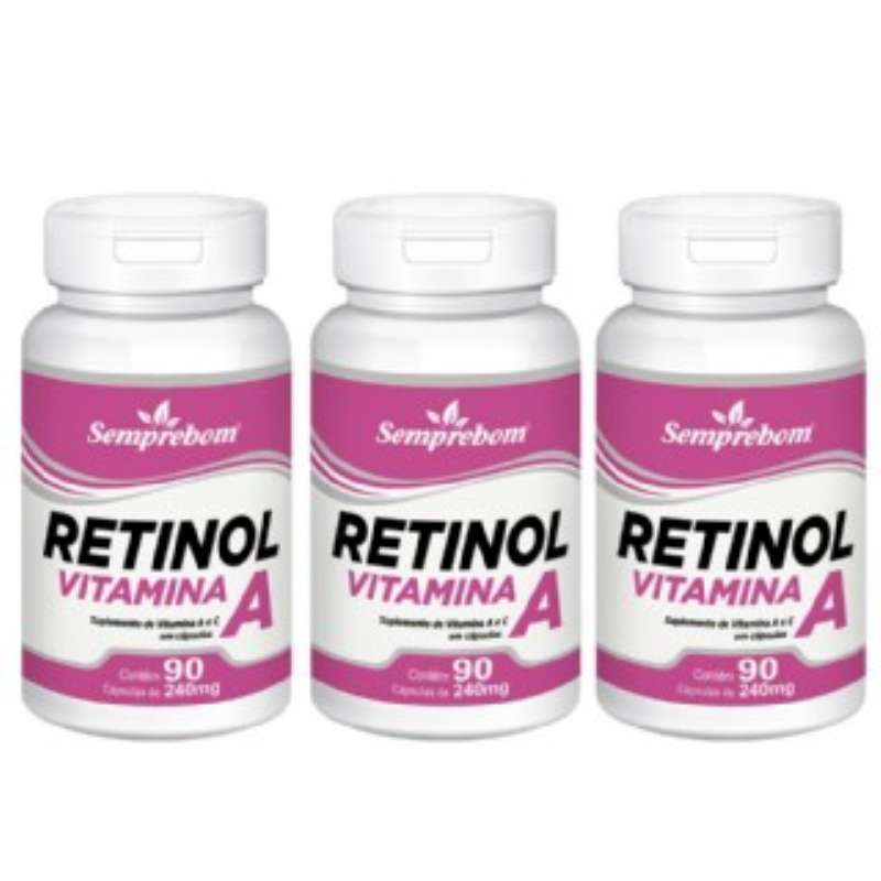 Retinol Vitamina A  Semprebom  270 Cap. de 240 mg.