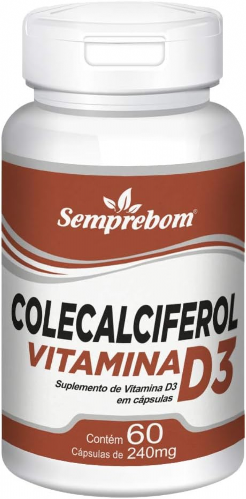 olecalciferol Vitamina D3 - 60 Caps. (240 mg.) - Semprebom