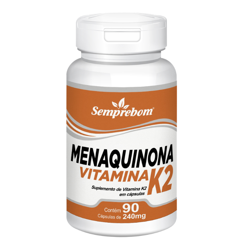 Menaquinona Vitamina K2 - 90 Caps (240mg) Semprebom