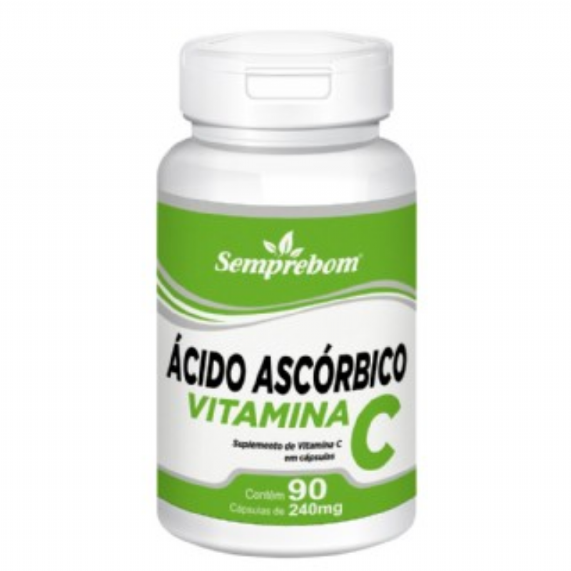 cido Ascrbico Vitamina C - Semprebom - 90 Cap. de 240 mg