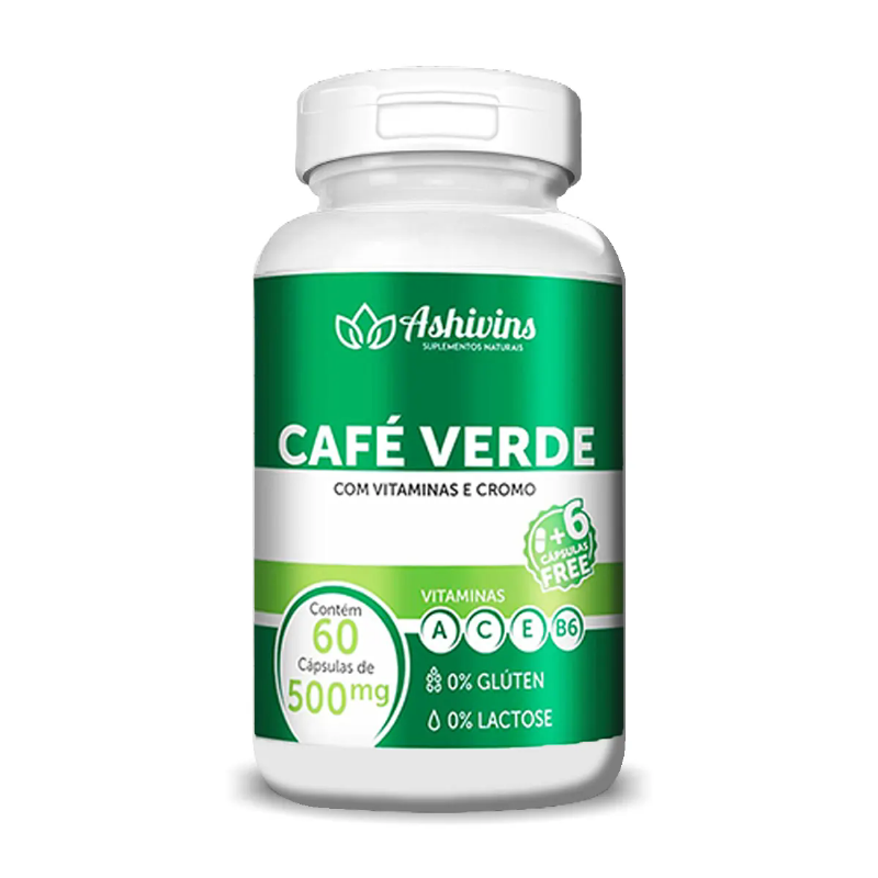 Caf Verde - 60 caps 500 mg  Ashivins