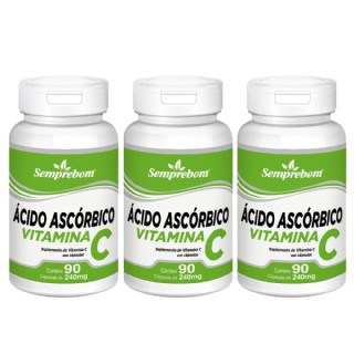 Ácido Ascórbico Vitamina C – Semprebom – 270 Cap. de 240 mg